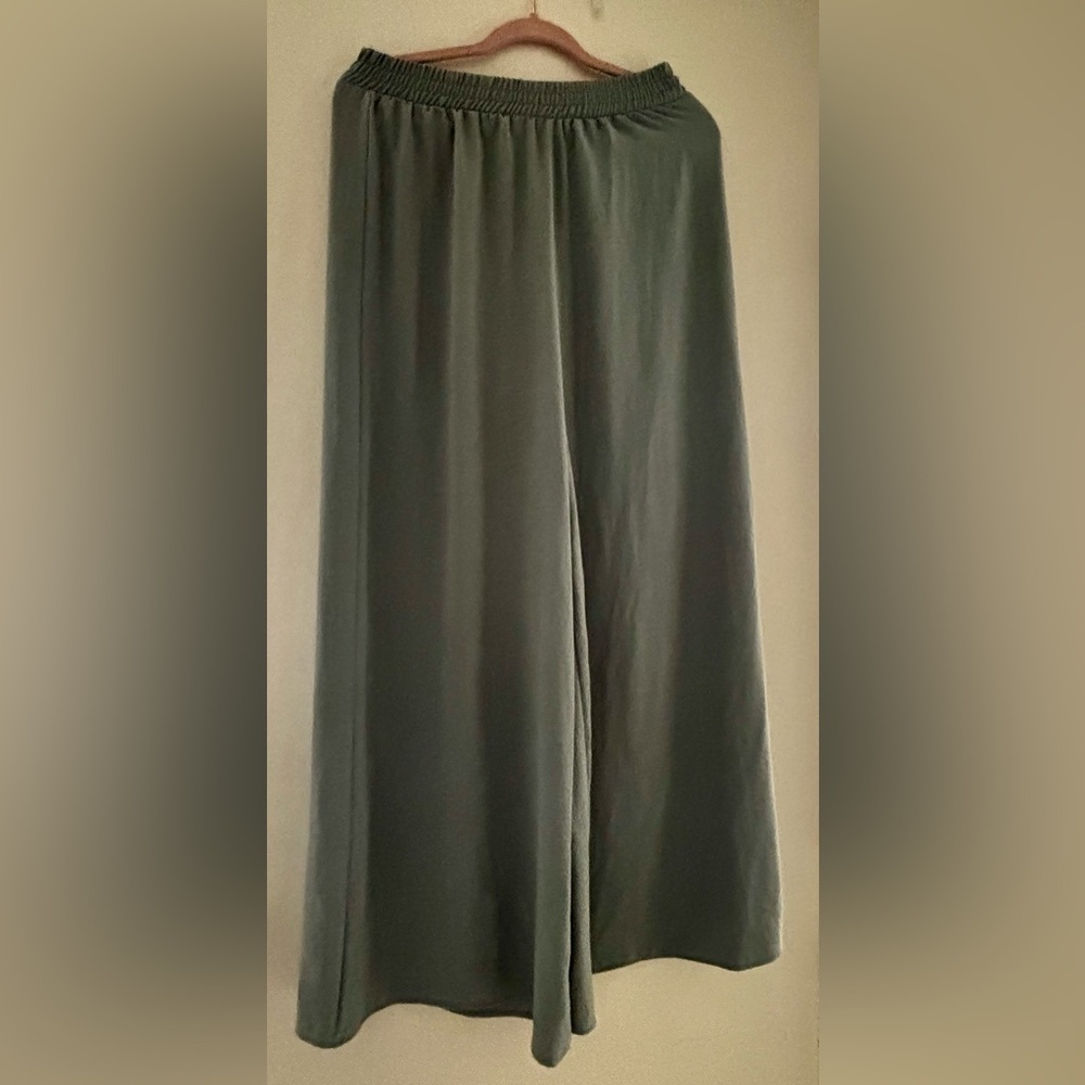 Zara sage Wide-Leg Pant - Picture 2 of 4